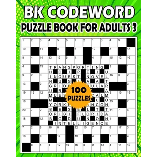 BK Codeword puzzle book for adults 3: codebreaker puzzle book for adults & seniors - 100 Puzzle from (BK Bouchama)