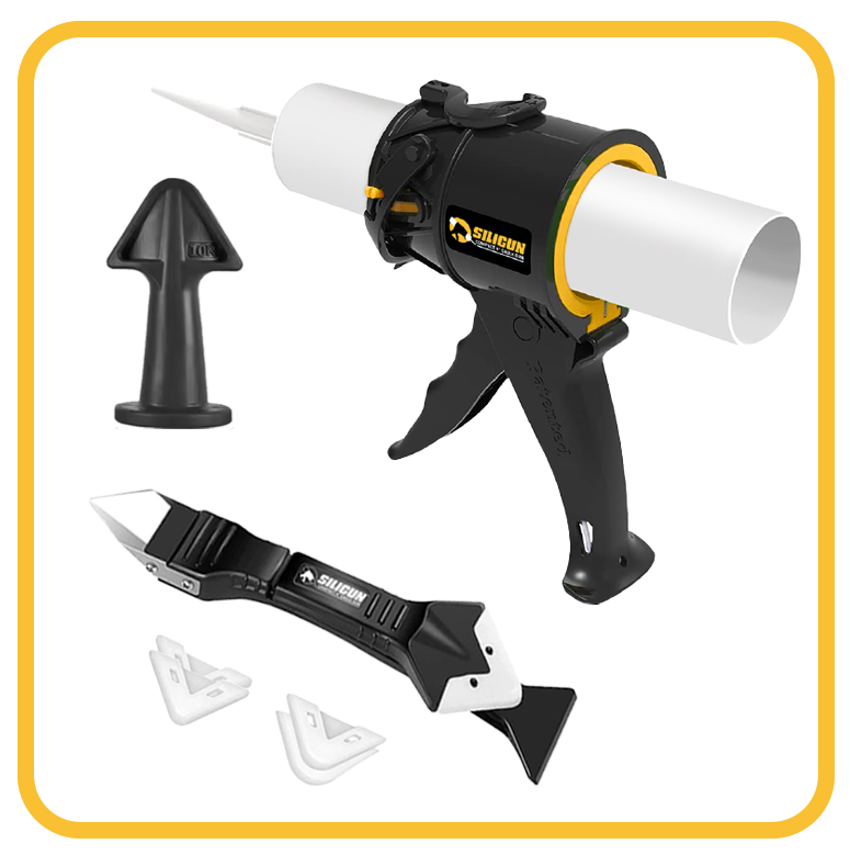 SILIGUN™ Classic Compact 4" Caulking Gun - Complete Kit