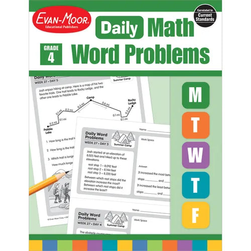 Daily Word Problems, Grade 4