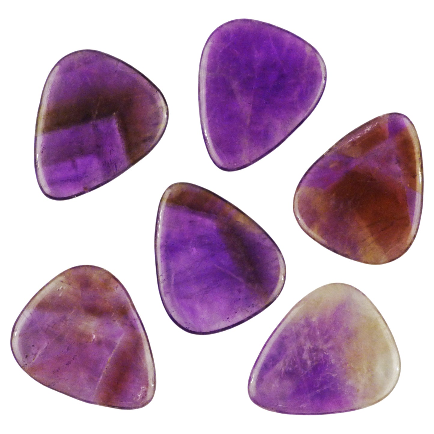 Amethyst Stone Guitar Or Bass Pick - 3.0 mm Ultra Heavy Gauge - 351 Shape - Specialty Handmade Gemstone Exotic Plectrum