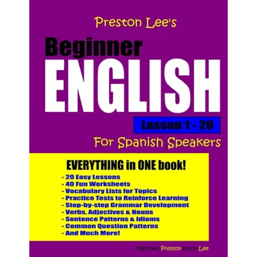 Preston Lee's Beginner English Lesson 1 - 20 For Spanish Speakers