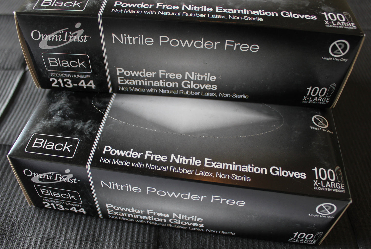 OmniTrust Black Nitrile Gloves $47/case