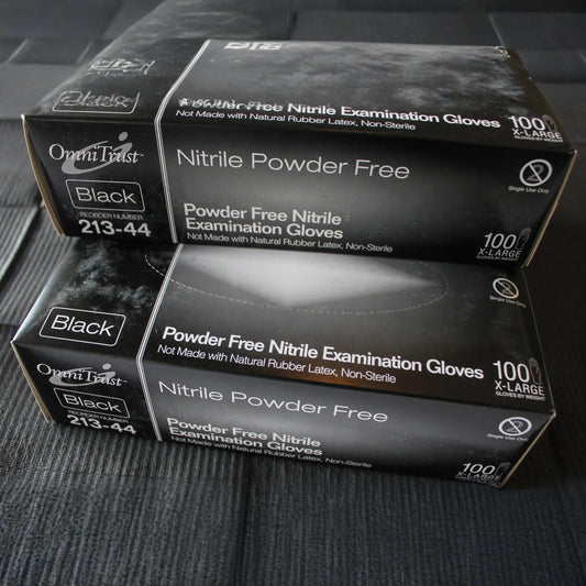 OmniTrust Black Nitrile Gloves $47/case