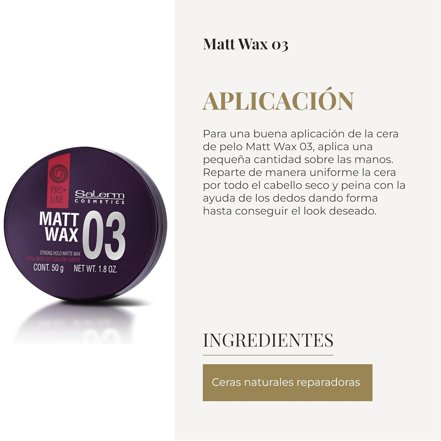 SALERM - Hair Wax - Pro Line Matt Wax 1.8 0z