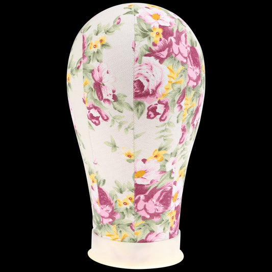 Flower Print Poly  Block Canvas Head 21"