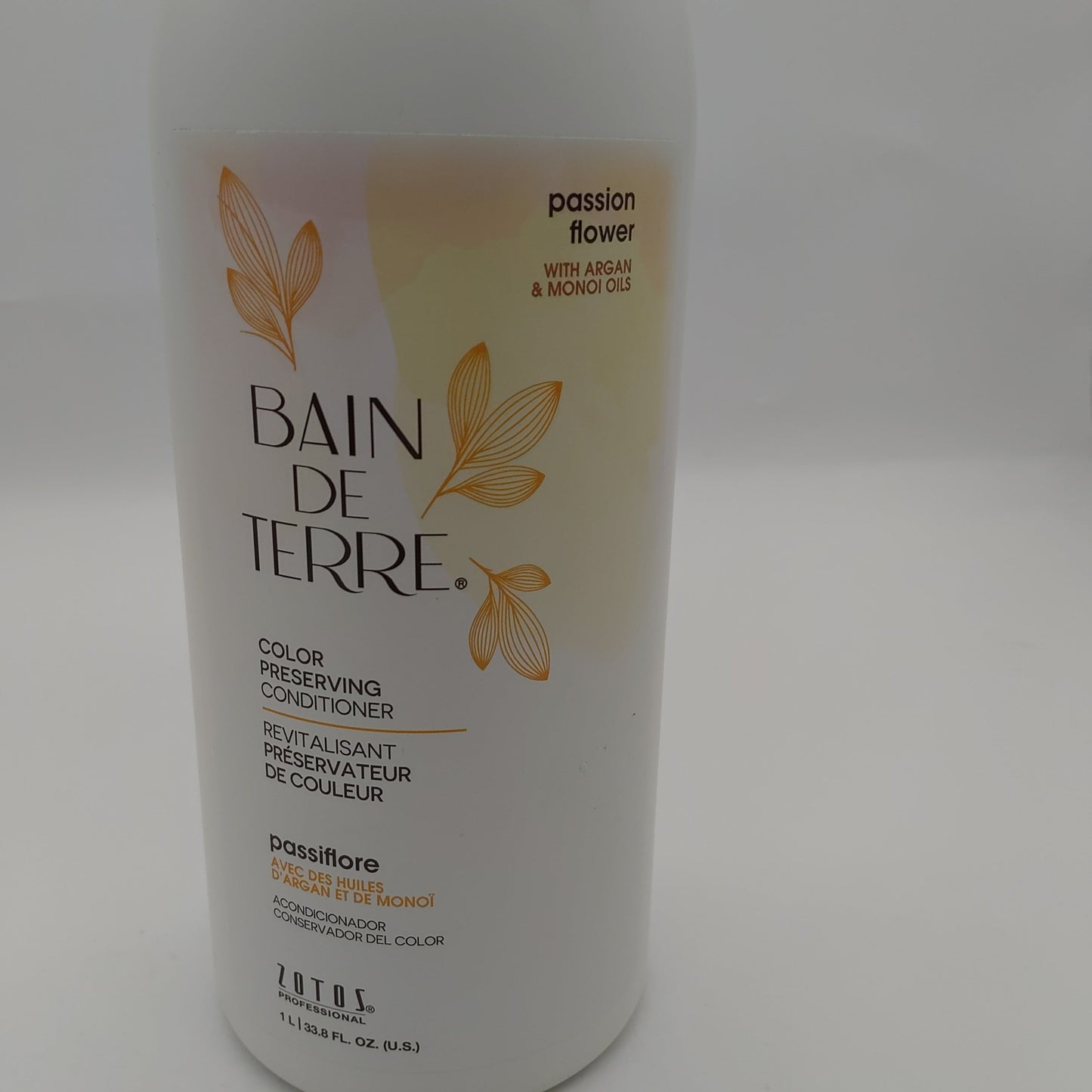 Bain De Terre Passion Flower Color Preserving Conditioner, Luxurious Hydration for Vibrant Color & Protection from Fading, with Argan & Monoi Oils, Paraben-Free
