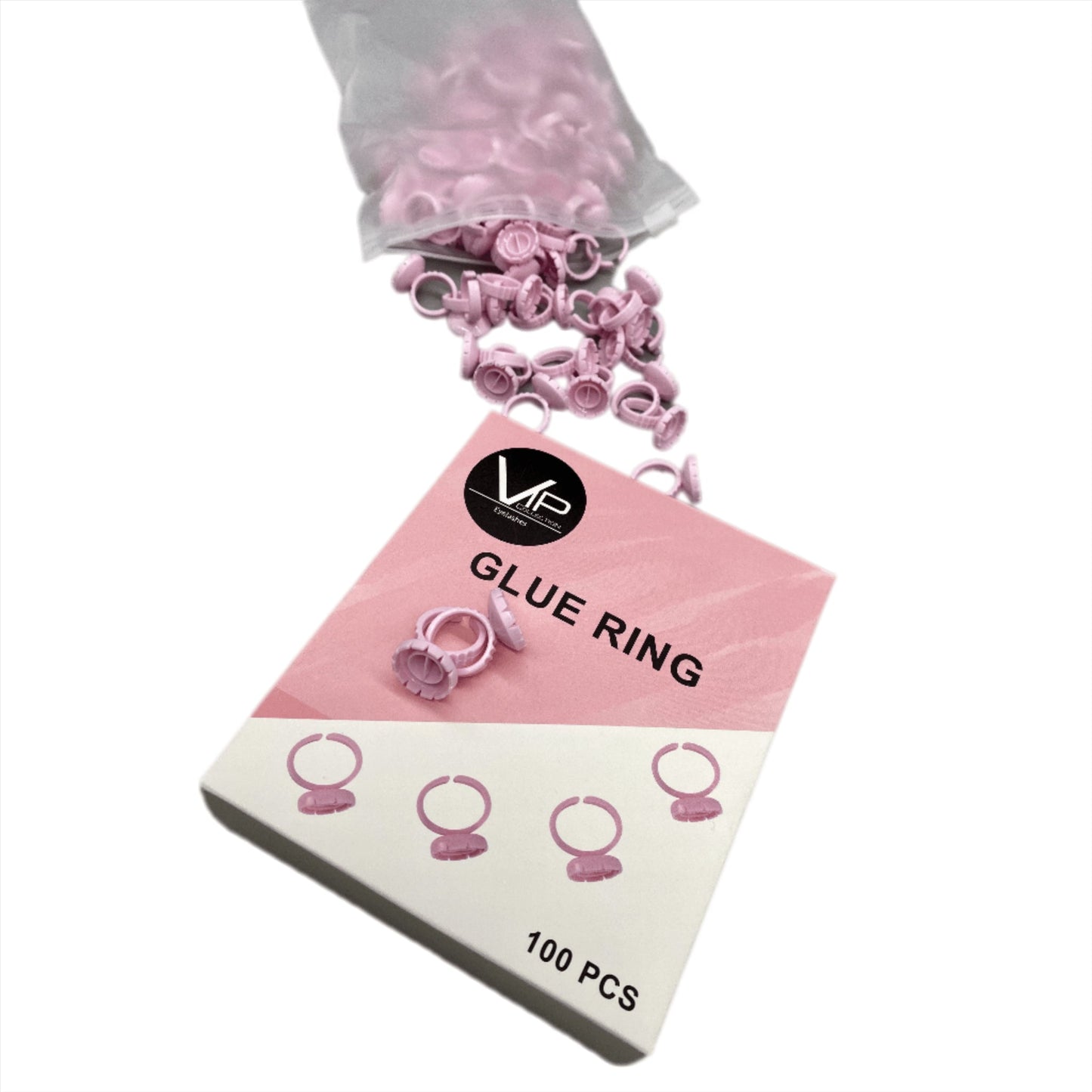 New! VIP Glue Ring and Easy Fan Cup! Two in one! 100pcs bag