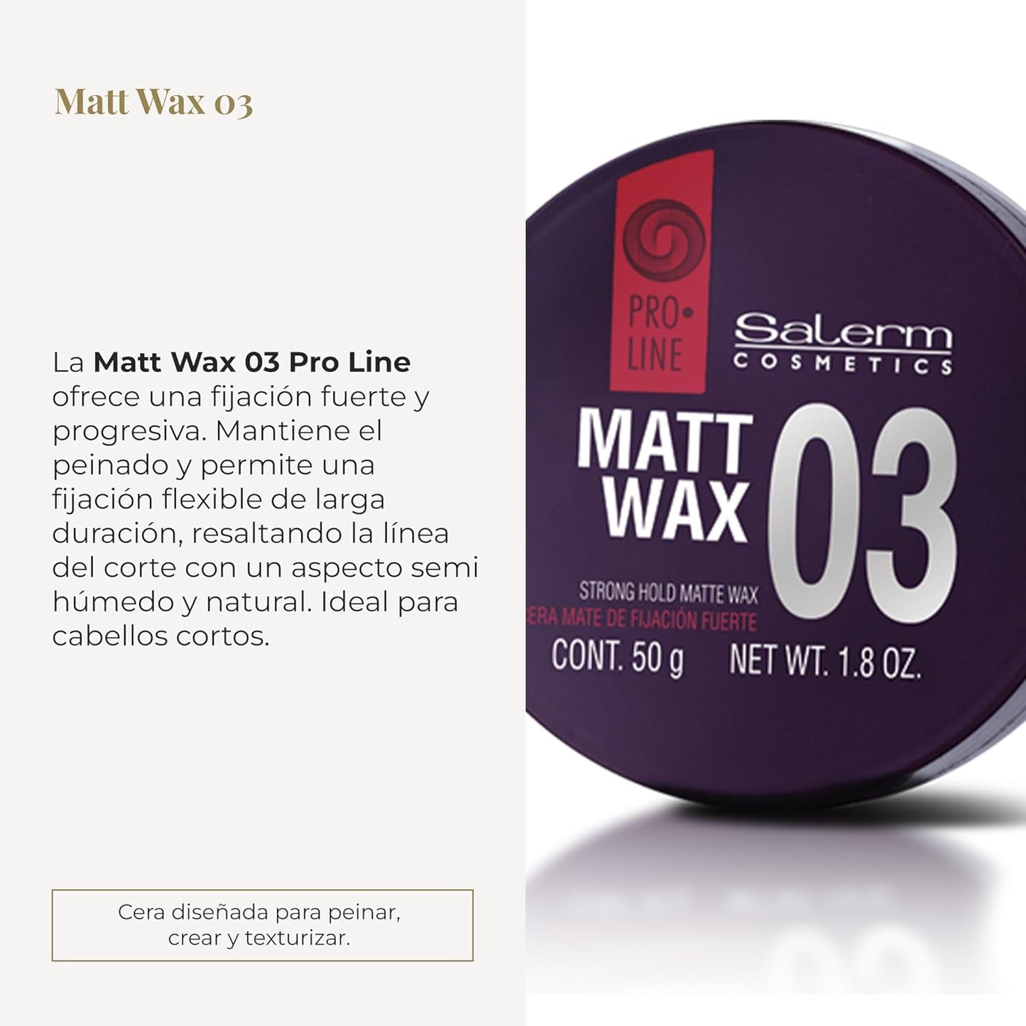 SALERM - Hair Wax - Pro Line Matt Wax 1.8 0z
