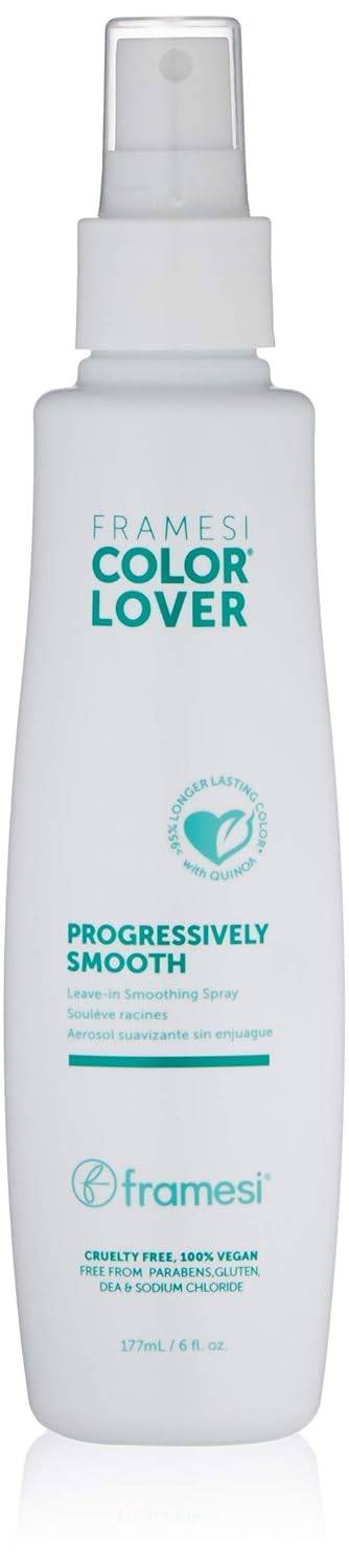 Framesi Color Lover Progressively Smooth Leave In Smoothing Spray, 6 fl oz, Leave In Conditioner, Color Treated Hair