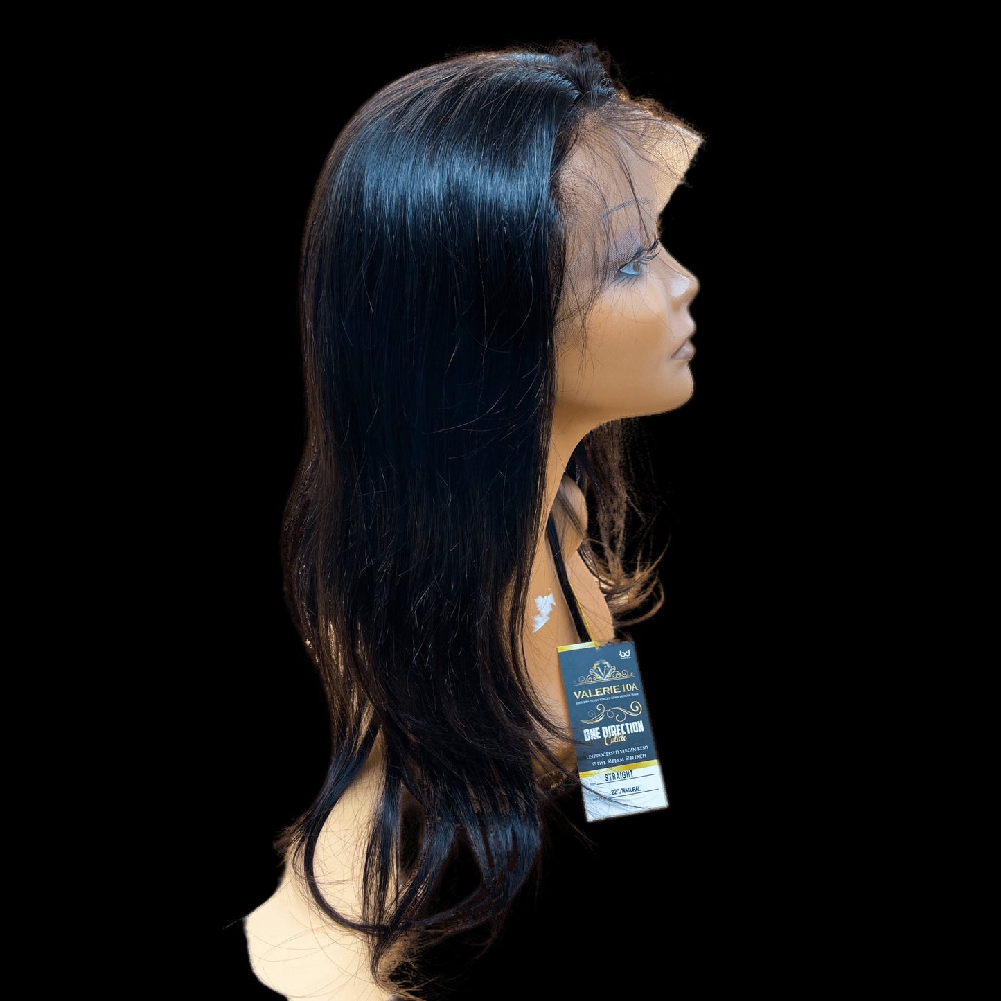 Valerie 10A Full Lace wig  One Direction cuticle Straight 22''