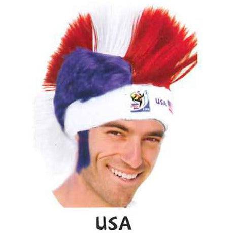 Retro Official Soccer Mohawk Wig hat