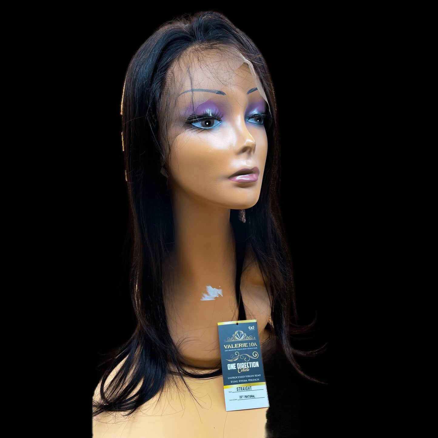 Valerie 10A Full Lace wig  One Direction cuticle Straight 22''