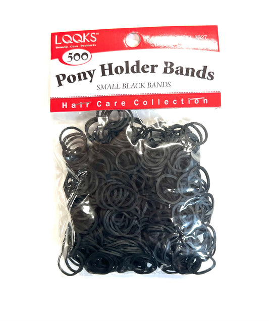 LQQKS PONYHOLDER BAND BLACK 500PC/PK