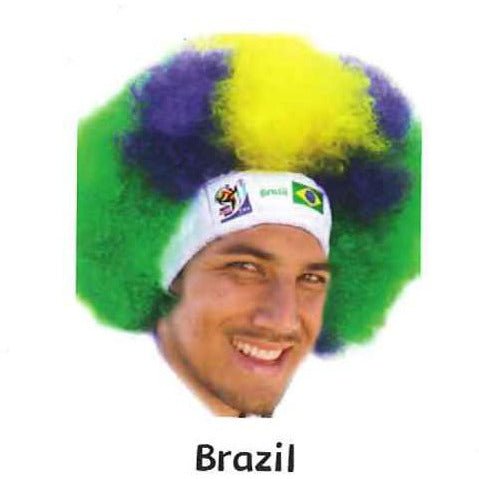Retro Official Soccer Afro Wig hat from 2010 games.