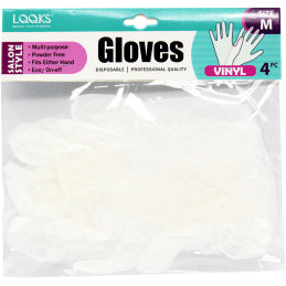 LQQKS VINYL GLOVES  4PC