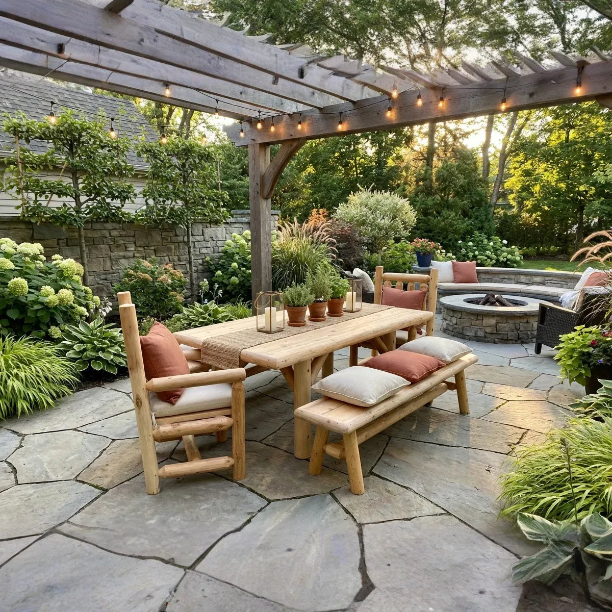 Outdoor Farmhouse Patio Table and Chairs