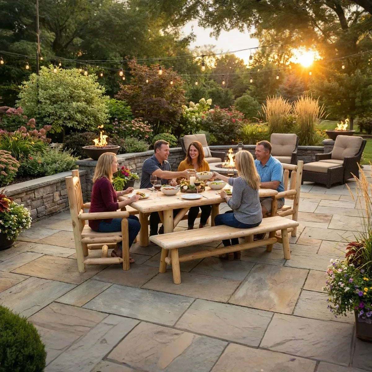 Outdoor Farmhouse Patio Table and Chairs
