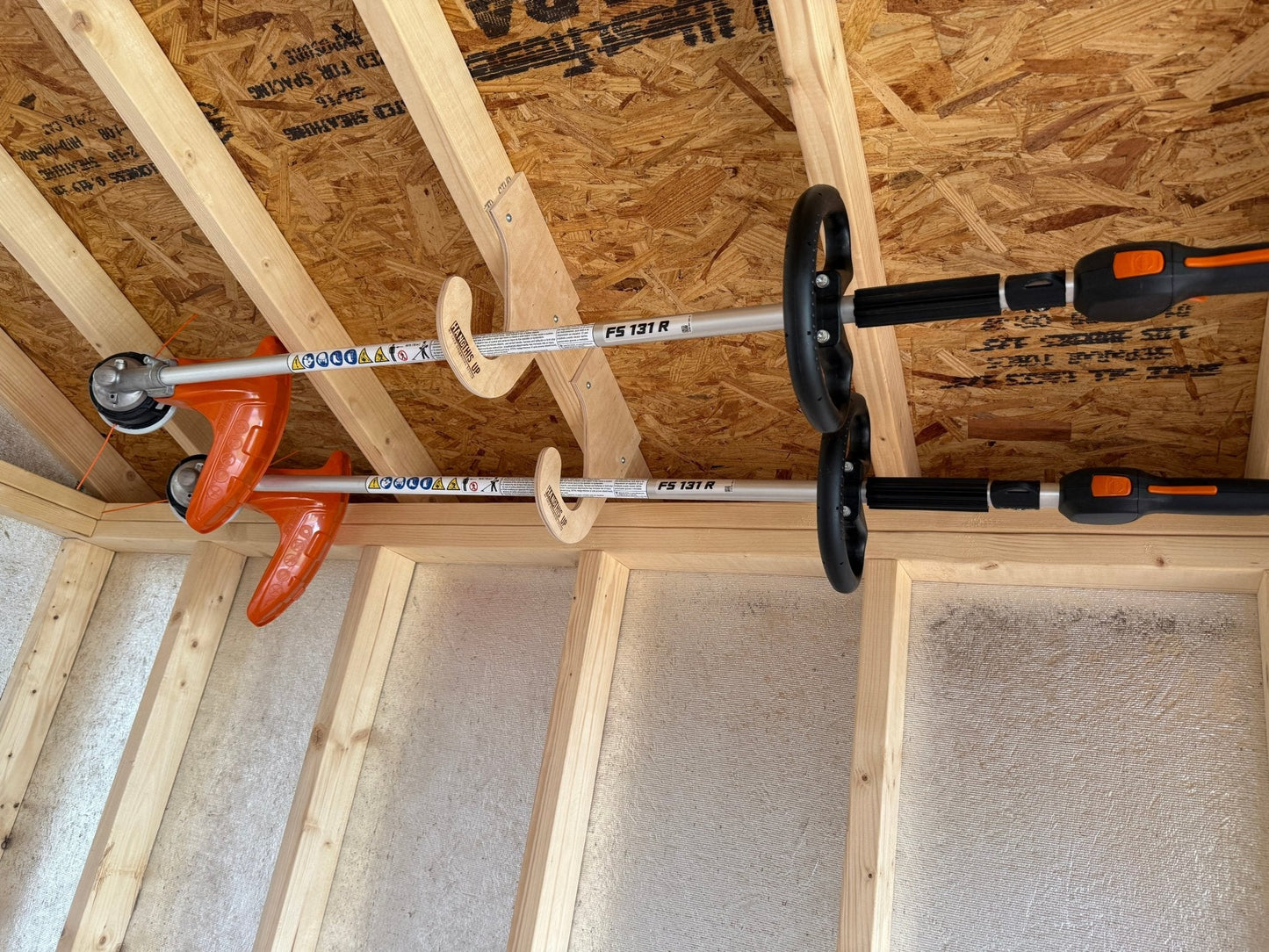 Overhead Weed Wacker Storage Hook – Ceiling Mount for Weed Eaters & Tools