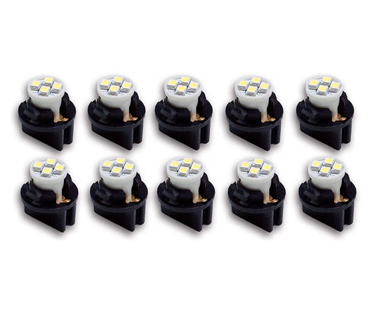 LED Wedge Arcade Pinball Machine Light Bulb 4SMD T10 555 6.3V + Bulb Socket Twist Lock Wedge Instrument Base (10PCS) - PA LED BULB - HYUGA - Little Red General Store