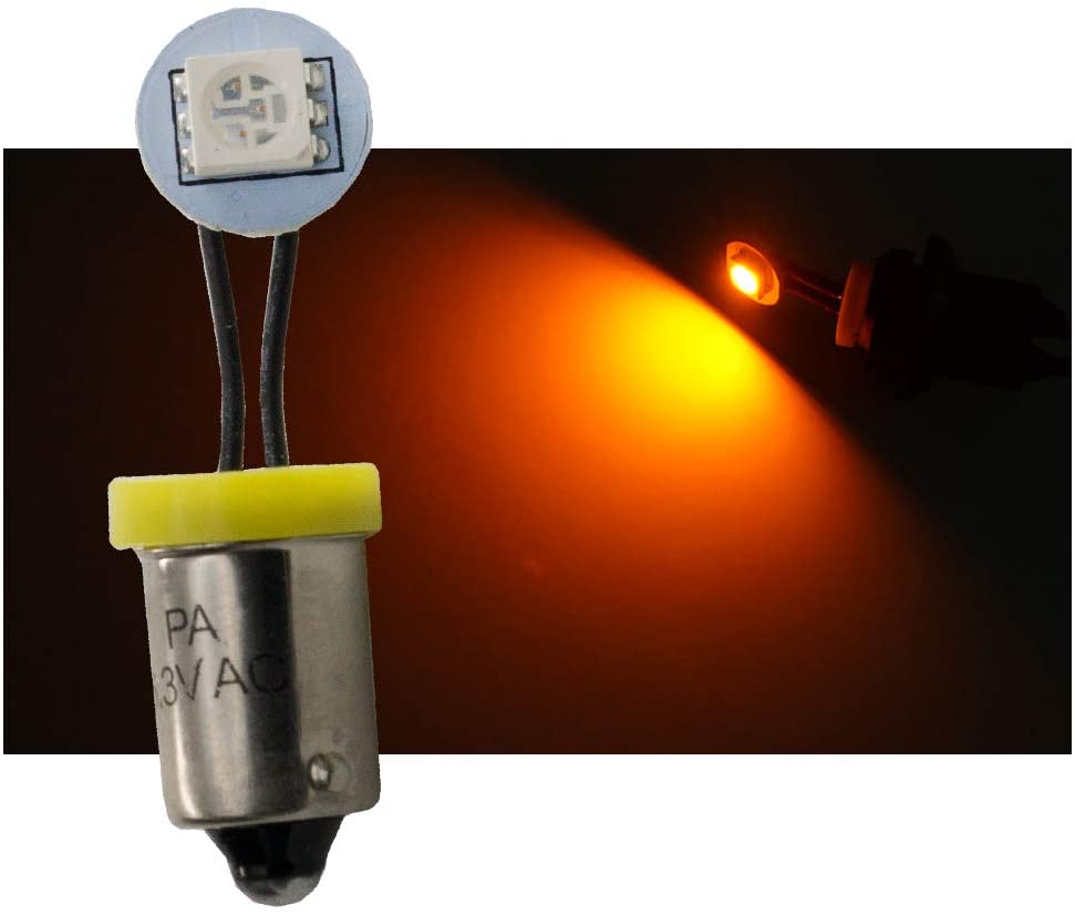 1SMD 44 47 Ba9s Non Ghosting 6.3V AC / DC Fold Side View Flexible Wire LED Bayonet Arcade Pinball Machine Light Bulb (10 Bulbs) - PA LED BULB - HYUGA - Little Red General Store