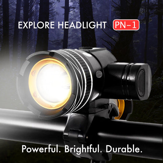 Bicycle LED Explore Headlight Flashlight PN - 1 Outdoor Use, Super Bright T6 LED Rechargeable - PA LED BULB - HYUGA - Little Red General Store