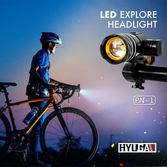 Bicycle LED Explore Headlight Flashlight PN - 1 Outdoor Use, Super Bright T6 LED Rechargeable - PA LED BULB - HYUGA - Little Red General Store