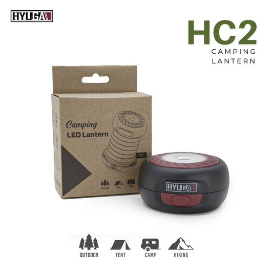 HYUGA Solar Camping Lantern, Collapsible Rechargable LED Light with Hanging Hook, LED Portable camping lamp Type - C Power Bank for Outdoor, Camping, Tent, Hiking, Power Outages, Emergency Charger for Phone - PA LED BULB - HYUGA - Little Red General Store