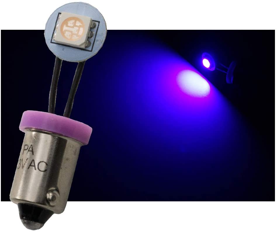 1SMD 44 47 Ba9s Non Ghosting 6.3V AC / DC Fold Side View Flexible Wire LED Bayonet Arcade Pinball Machine Light Bulb (10 Bulbs) - PA LED BULB - HYUGA - Little Red General Store