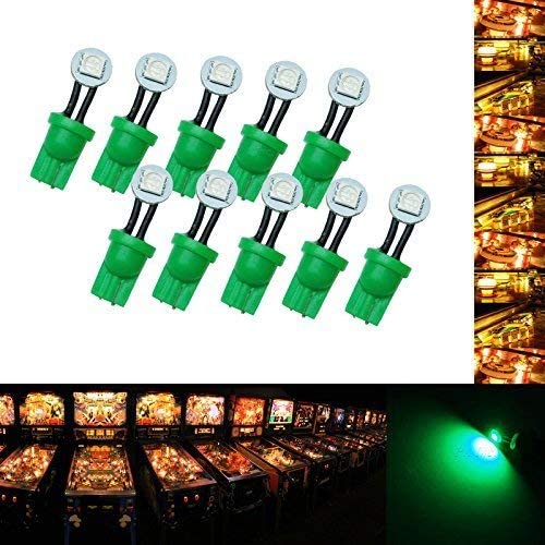 PA T10 555 W5W Flexible Non Ghosting LED Arcade Pinball Machine Light Bulb 6.3V AC/DC (10 bulbs) - PA LED BULB - HYUGA - Little Red General Store