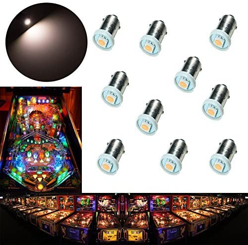 LED Bayonet LED Arcade Pinball Machine Light Bulb 1SMD BA9S 44 47 6.3V (10PCS) - PA LED BULB - HYUGA - Little Red General Store