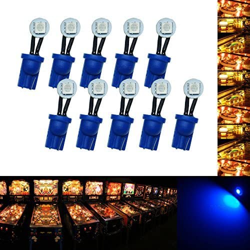PA T10 555 W5W Flexible Non Ghosting LED Arcade Pinball Machine Light Bulb 6.3V AC/DC (10 bulbs) - PA LED BULB - HYUGA - Little Red General Store