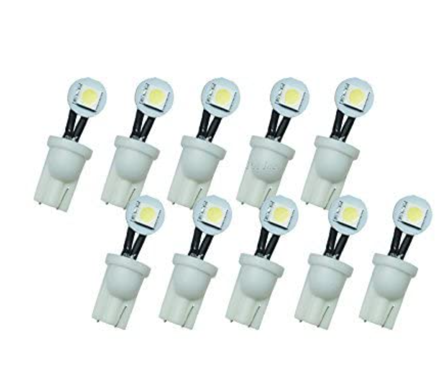 PA T10 555 W5W Flexible Non Ghosting LED Arcade Pinball Machine Light Bulb 6.3V AC/DC (10 bulbs) - PA LED BULB - HYUGA - Little Red General Store