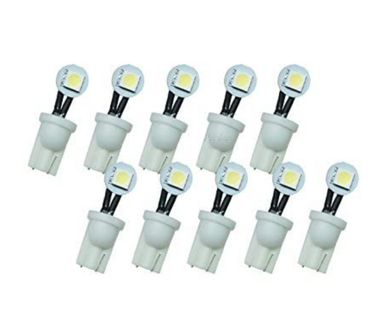 PA T10 555 W5W Flexible Non Ghosting LED Arcade Pinball Machine Light Bulb 6.3V AC/DC (10 bulbs) - PA LED BULB - HYUGA - Little Red General Store