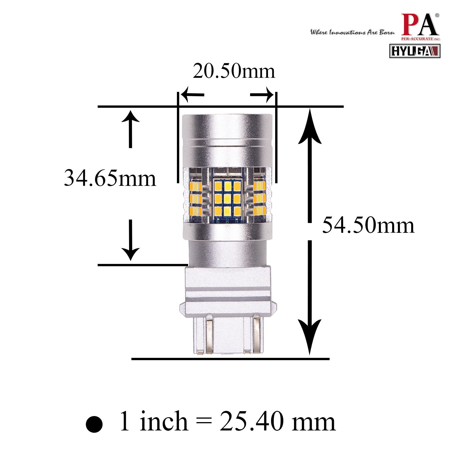 Fit For 1999 - 2004 Ford Mustang GT 3157 custom LED Front Turn Signal CANBUS Error Free White Amber | G54 Series HYUGA (Pack of 2) - PA LED BULB - HYUGA - Little Red General Store