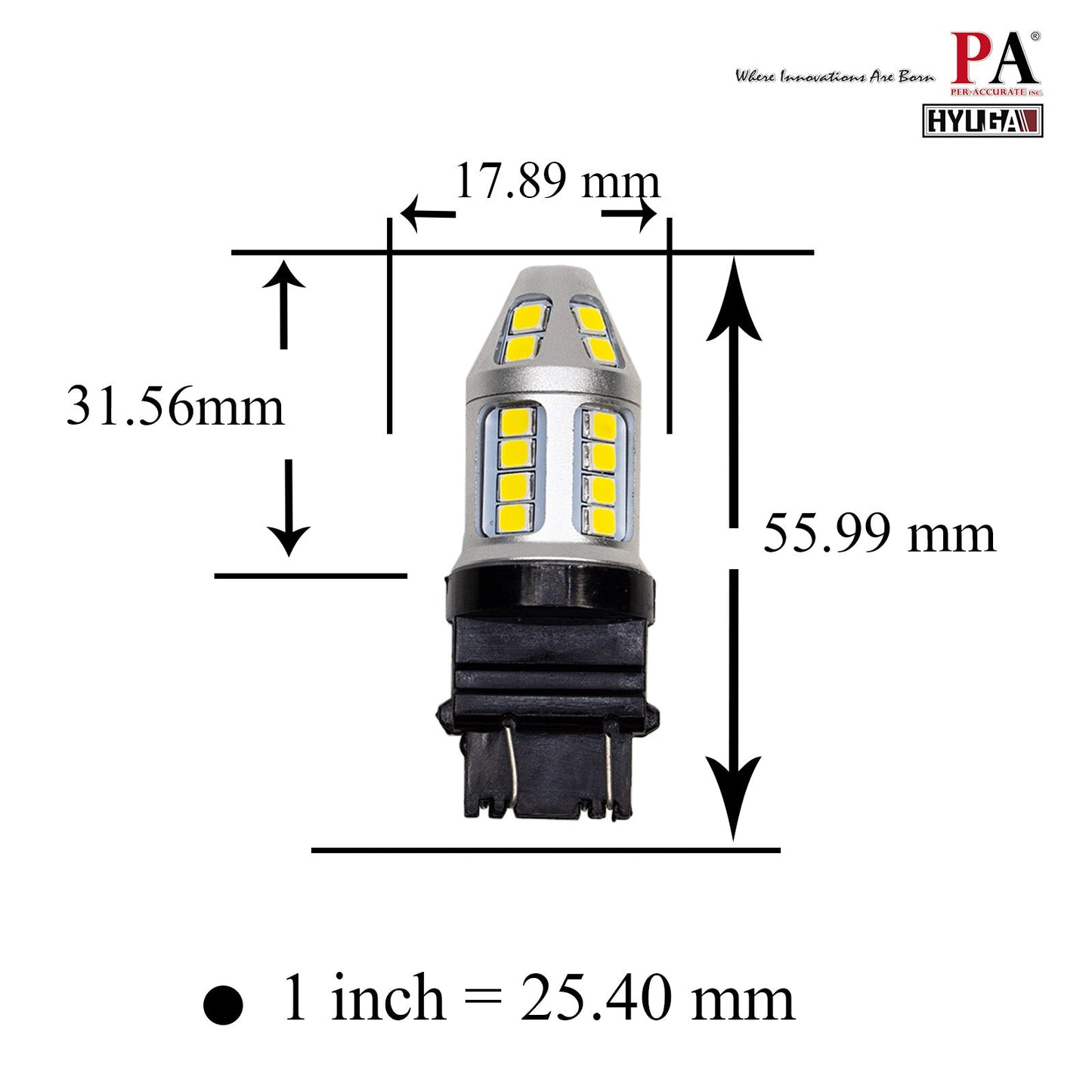 PA 30SMD 3157 2835 Auto LED Bulb 12V for Turn Signal Side Marker Stop Backup Tail Light (3056 3156 3156A 3057 4057 3157 4157 T25) - PA LED BULB - HYUGA - Little Red General Store