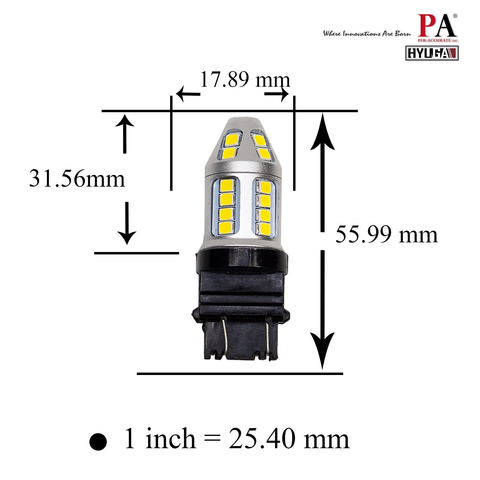 PA 30SMD 3157 2835 Auto LED Bulb 12V for Turn Signal Side Marker Stop Backup Tail Light (3056 3156 3156A 3057 4057 3157 4157 T25) - PA LED BULB - HYUGA - Little Red General Store