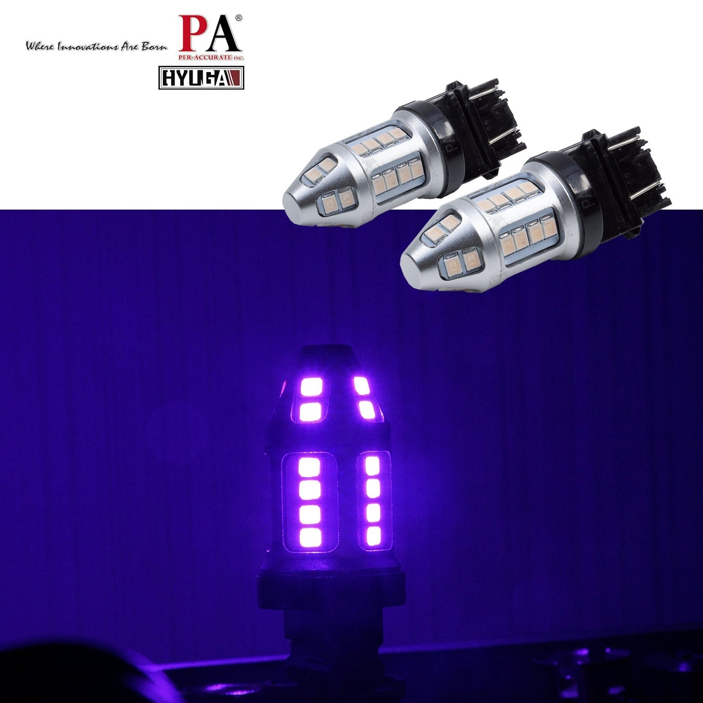PA 30SMD 3157 2835 Auto LED Bulb 12V for Turn Signal Side Marker Stop Backup Tail Light (3056 3156 3156A 3057 4057 3157 4157 T25) - PA LED BULB - HYUGA - Little Red General Store