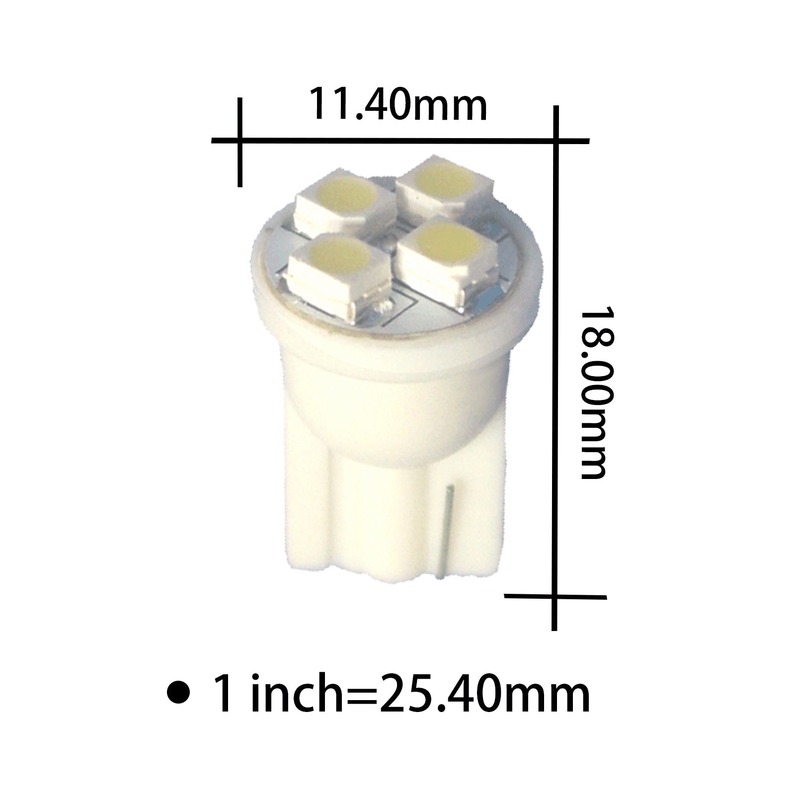 T10 168 194 12V LED instrument Panel Dash Cluster Light Bulb with 1/2" Twist Lock Socket - PA LED BULB - HYUGA - Little Red General Store