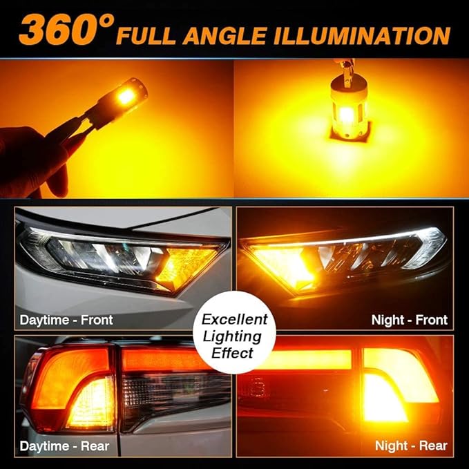 LED Bulb LED Backup Light+Turn Signal Light+Fog Light L1B 7545 T20 7440 T15 W16W Compatible with Honda CIVIC 2021 2022 2023 2024 - PA LED BULB - HYUGA - Little Red General Store