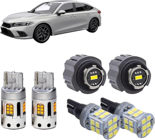 LED Bulb LED Backup Light+Turn Signal Light+Fog Light L1B 7545 T20 7440 T15 W16W Compatible with Honda CIVIC 2021 2022 2023 2024 - PA LED BULB - HYUGA - Little Red General Store