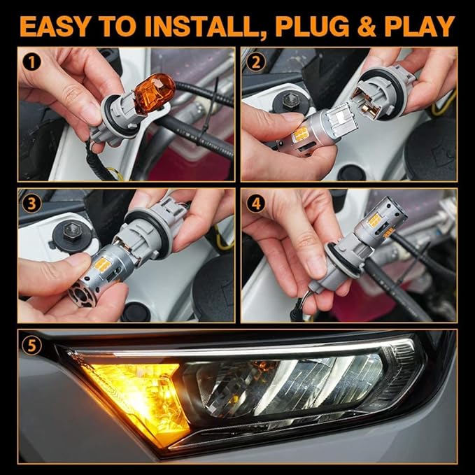 LED Bulb LED Backup Light+Turn Signal Light+Fog Light L1B 7545 T20 7440 T15 W16W Compatible with Honda CIVIC 2021 2022 2023 2024 - PA LED BULB - HYUGA - Little Red General Store