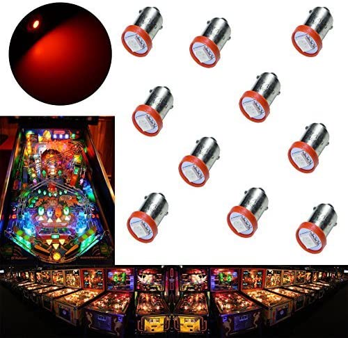 LED Bayonet LED Arcade Pinball Machine Light Bulb 1SMD BA9S 44 47 6.3V (10PCS) - PA LED BULB - HYUGA - Little Red General Store