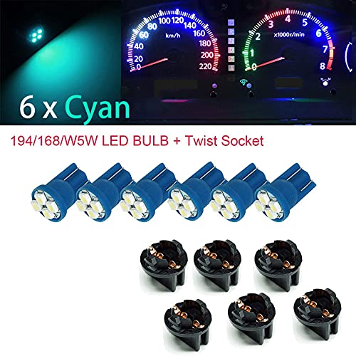 T10 168 194 12V LED instrument Panel Dash Cluster Light Bulb with 1/2" Twist Lock Socket - PA LED BULB - HYUGA - Little Red General Store