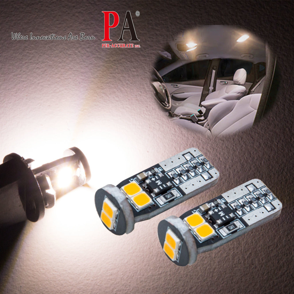 Fit For 1999 - 2004 Mustang GT LED T10 168 194 w5w Map Glove Box Light Bulb Canbus Colour | 6SMD 2835 series (2 Bulbs) - PA LED BULB - HYUGA - Little Red General Store