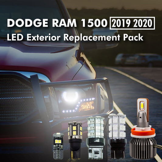2019 2020 Dodge Ram 1500 LED Exterior Replacement Package (headlight, reverse light, brake light, side marker) - PA LED BULB - HYUGA - Little Red General Store