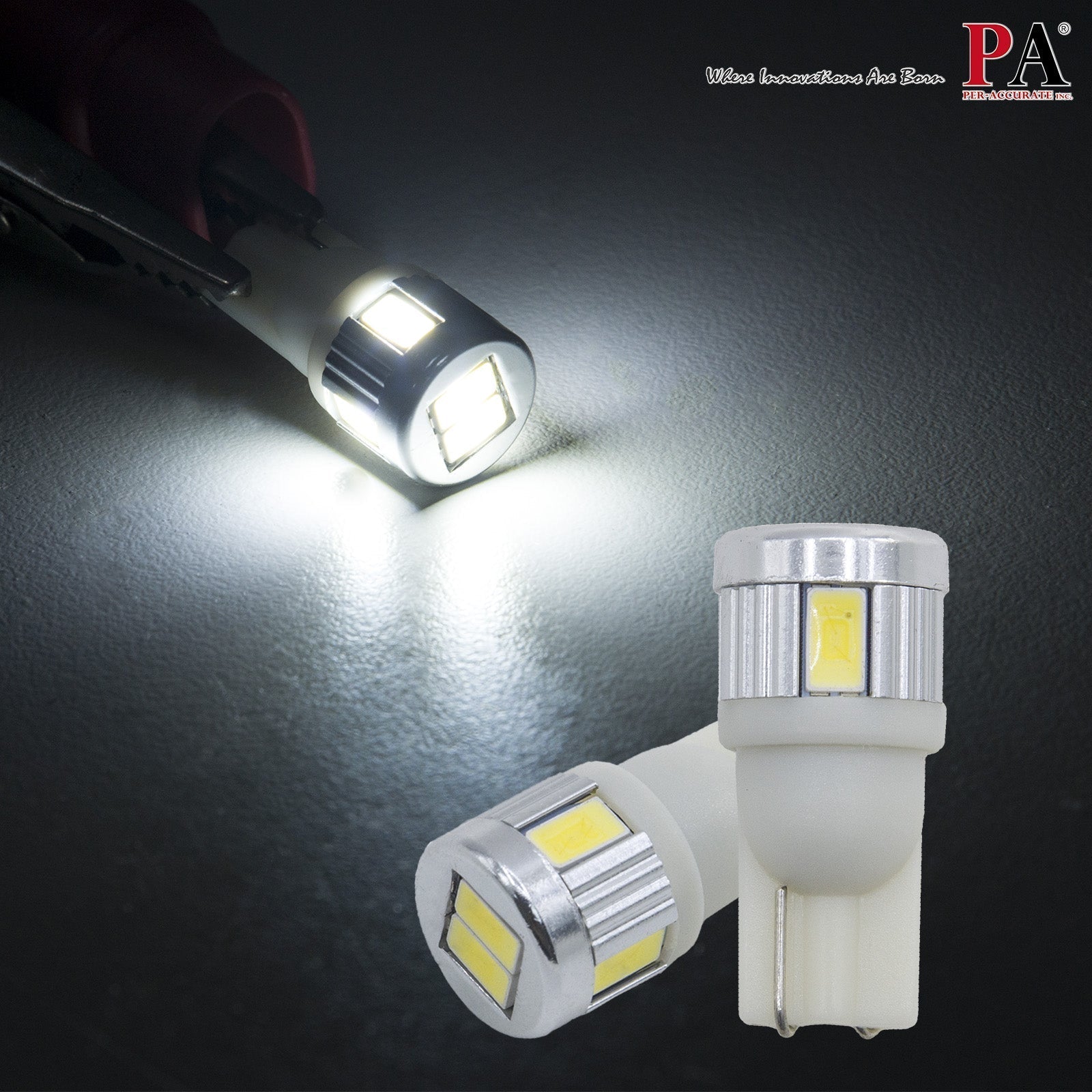 LED Pinball Bulbs 6SMD T10 555 w5w 5630 White AC/DC 6.3V HYUGA(Pack of 10) - PA LED BULB - HYUGA - Little Red General Store