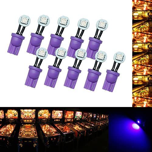 PA T10 555 W5W Flexible Non Ghosting LED Arcade Pinball Machine Light Bulb 6.3V AC/DC (10 bulbs) - PA LED BULB - HYUGA - Little Red General Store