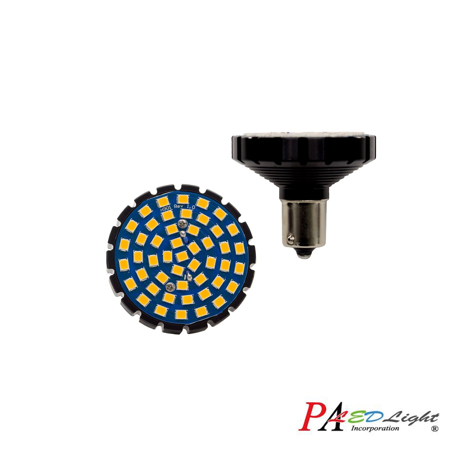 Fit for Harley - Davidson Motorcycle Generic Turn Signal Light LED Bulb replacements 48SMD 1157 Bay15d High Brightness Blinker Lamp Dual Color White + Amber (Yellow) | 2 bulbs - PA LED BULB - HYUGA - Little Red General Store