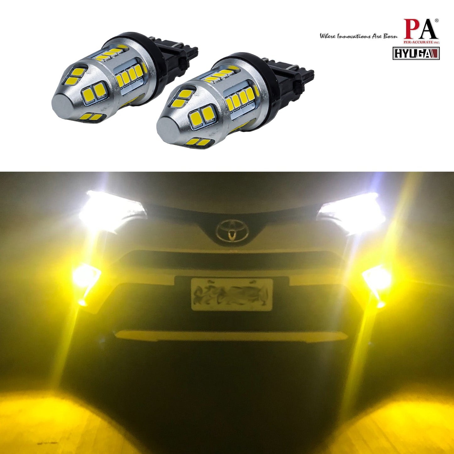 PA 30SMD 3157 2835 Auto LED Bulb 12V for Turn Signal Side Marker Stop Backup Tail Light (3056 3156 3156A 3057 4057 3157 4157 T25) - PA LED BULB - HYUGA - Little Red General Store