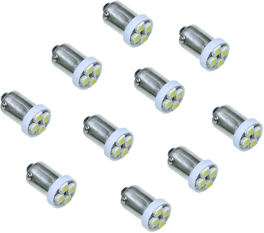 LED Bayonet Arcade Pinball Machine Light Bulb 4SMD BA9S 1893 44 47 756 1847 6.3V (10PCS) - PA LED BULB - HYUGA - Little Red General Store